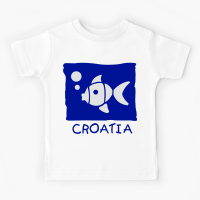 Croatia Fish Kids T Shirt