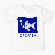 RIBICA CROATIA - Bijela Dječja Majica