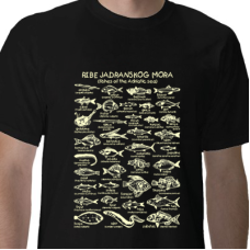 Fishes of the Adriatic Sea Adult T Shirt Black