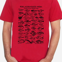 Fishes of the Adriatic Sea Adult T Shirt Red