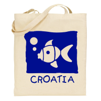 Croatia Fish Cotton Tote Bag