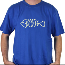 Croatia Fishbone Adult T Shirt Blue